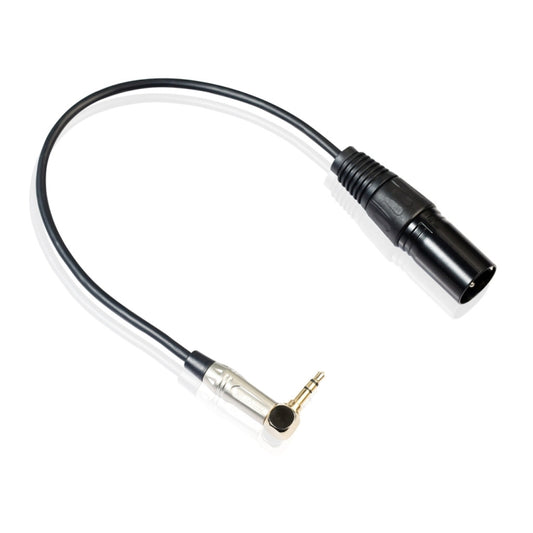 0.3m 90 Degree 3.5mm Stereo TRS Male to XLR 3Pin Male Audio Cable(Black) - Microphone Audio Cable & Connector by buy2fix | Online Shopping UK | buy2fix