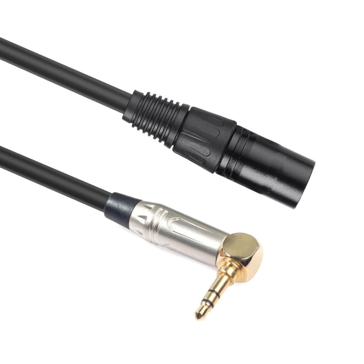 0.3m 90 Degree 3.5mm Stereo TRS Male to XLR 3Pin Male Audio Cable(Black) - Microphone Audio Cable & Connector by buy2fix | Online Shopping UK | buy2fix