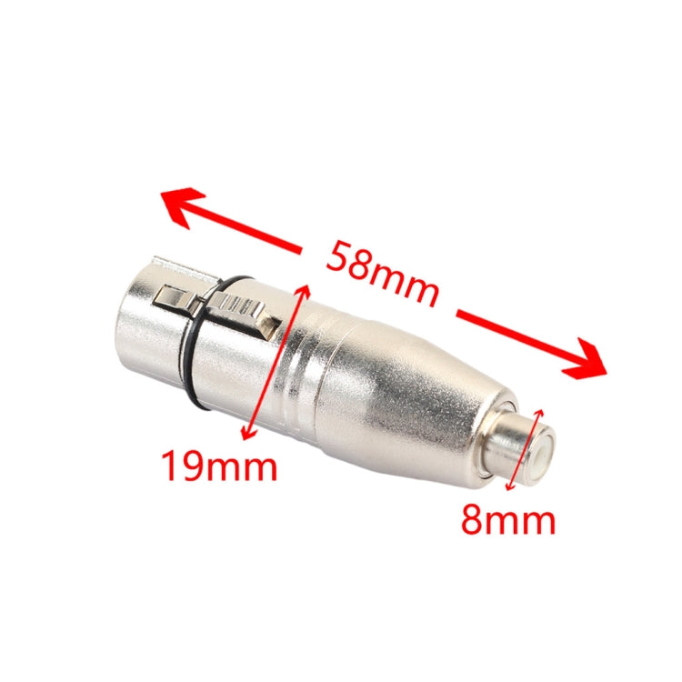 Zinc Alloy XLR Female To RCA Female Lotus Head Microphone Mixing Audio Transit Joint by buy2fix