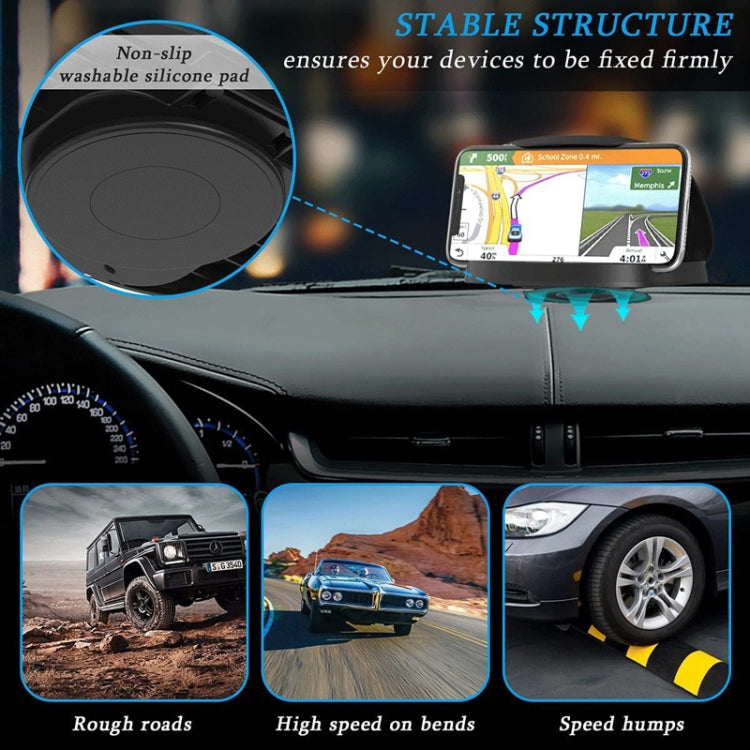 360 Degree Rotating Suction Cup Car Dashboard Mobile Phone Holder(Black) - Universal Car Holders by buy2fix | Online Shopping UK | buy2fix