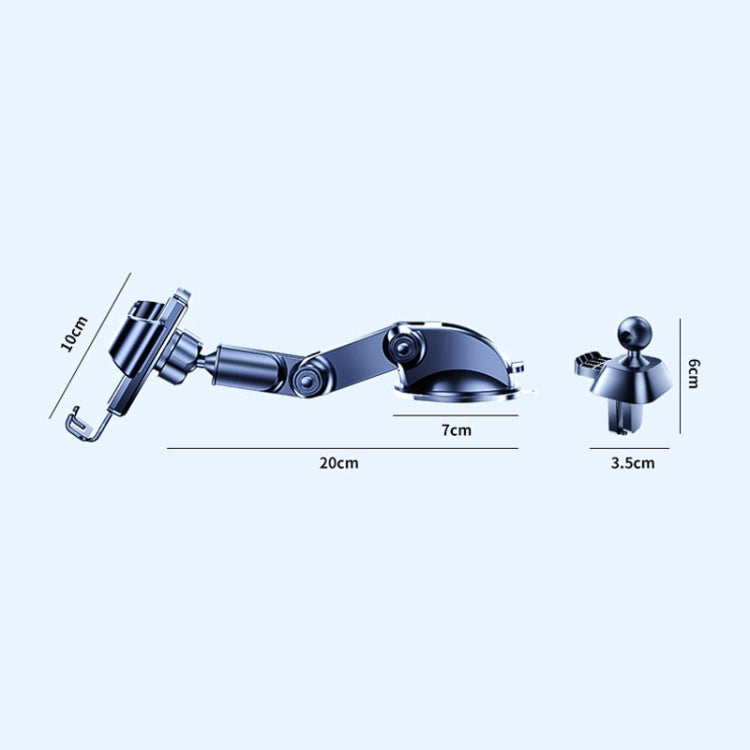 SHUNWEI SD-1132B Car Phone Suction Cup + Air Vent Holder Gravity Sensing Support Bracket(Black) - Universal Car Holders by SHUNWEI | Online Shopping UK | buy2fix