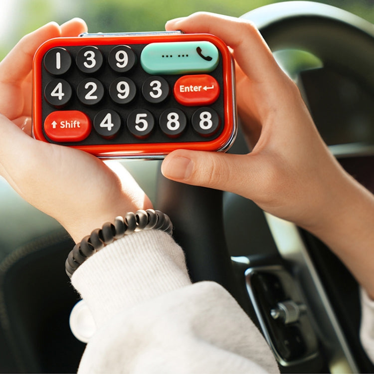 bbdd Keyboard Modeling Moving Number Plate Car Temporary Parking License Card(Red) by bbdd