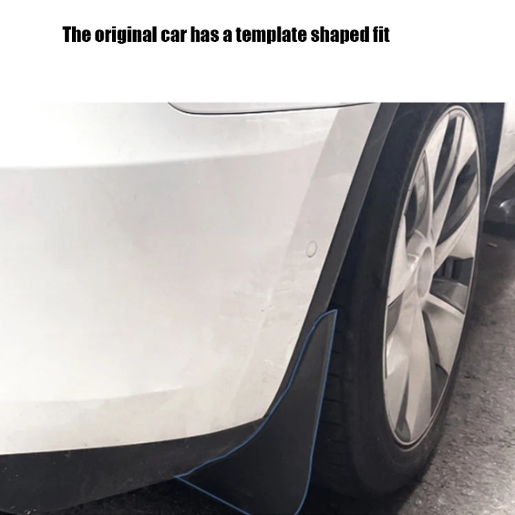 For Tesla Model Y Car Punch-Free Front And Rear Wheel Soft Rubber Mudguards, Style: Matte Black - Mudguards by buy2fix | Online Shopping UK | buy2fix