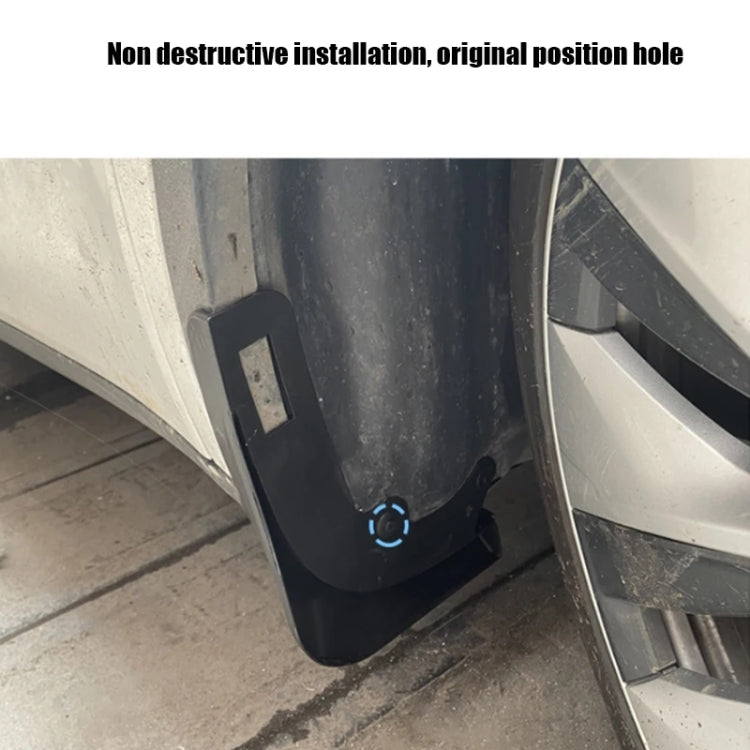 For Tesla Model Y Car Punch-Free Front And Rear Wheel Soft Rubber Mudguards, Style: Carbon Fiber by buy2fix