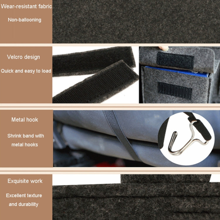 Felt Car Storage Bag Car Back Seat Hanging Organizer Bag(Black) by buy2fix
