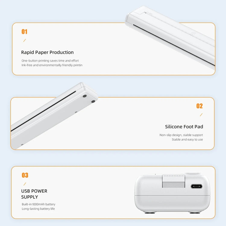 Small A4 Home Office Portable Inkless Printing Thermal Paper, Model: 200pcs Thermal Paper - Receipt Printers by buy2fix | Online Shopping UK | buy2fix