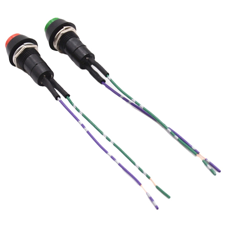 2pcs Car Modification Horn Switch Universal Button Modification Small Switch(Red Button) - Car Switches by buy2fix | Online Shopping UK | buy2fix