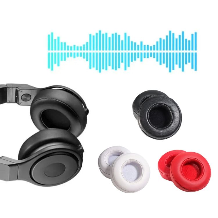 2pcs For Beats Pro Headphones Sheepskin Earmuffs Sponge Earpads(White) by buy2fix