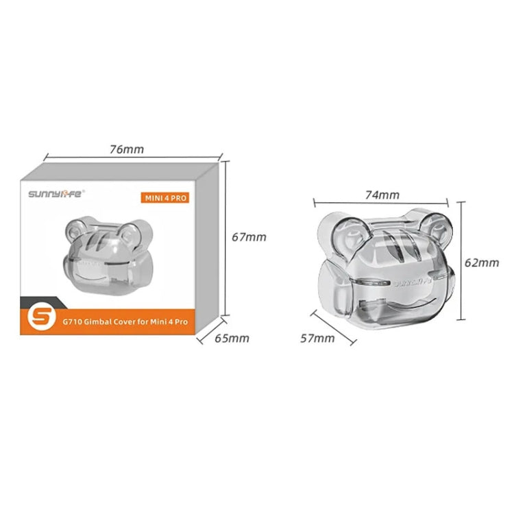 Sunnylife N4P-G710 For DJI Mini 4 Pro Integrated Gimbal Protector Camera Lens Cover Dust-proof Cap(Transparent Gray) by Sunnylife