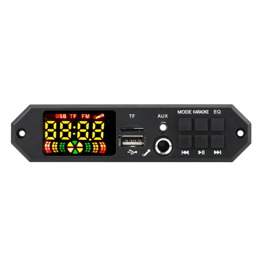 80W 12V Bluetooth MP3 Decoder Board With Power Amplifier Color Screen Call Recording, Model: Silicone Remote Control by buy2fix