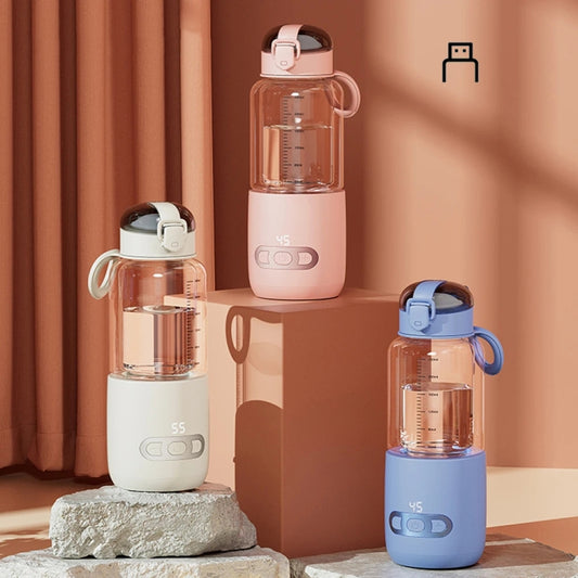 250ml Wireless Instant Water Warmer Electric Kettle for Baby Formula With 15000 mAh Battery Capacity(Pink) by buy2fix