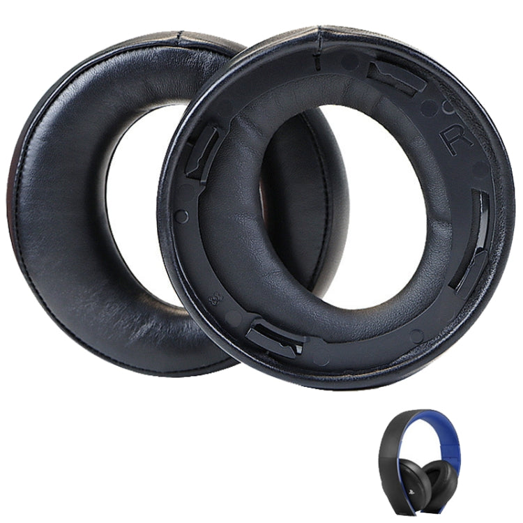 For Sony CECHYA-0083 Black Sheepskin 2pcs Headphone Sponge Cover Earmuffs Headset Case - Earmuff & Pad by buy2fix | Online Shopping UK | buy2fix