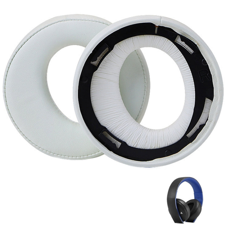For Sony CECHYA-0083 White PU 2pcs Headphone Sponge Cover Earmuffs Headset Case - Earmuff & Pad by buy2fix | Online Shopping UK | buy2fix