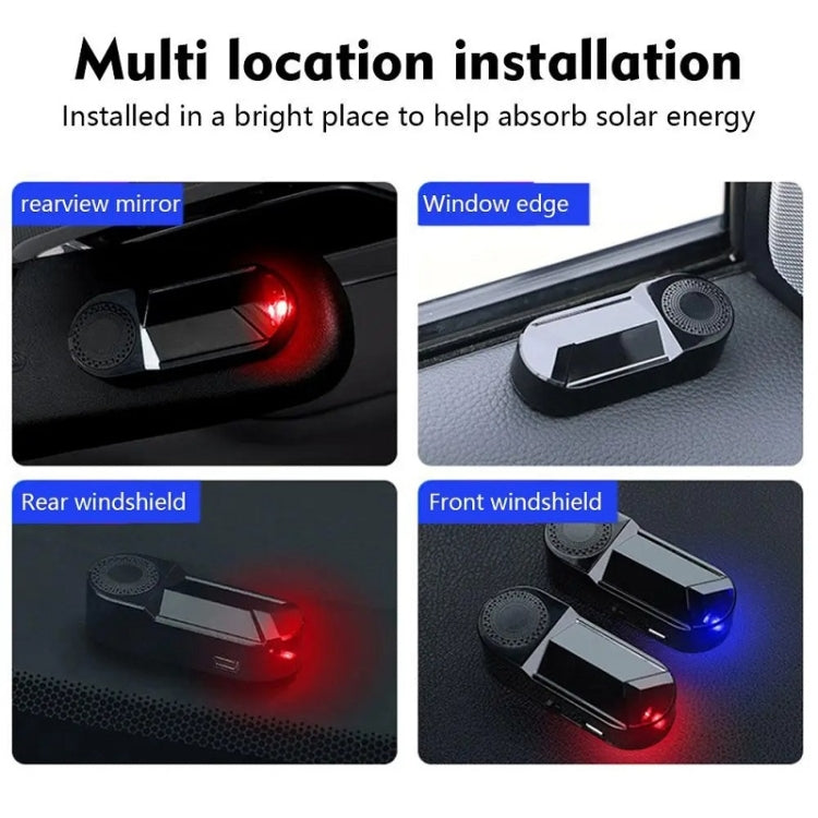 Car Solar Anti-Theft Alarm LED Warning Light With Aromatherapy(Red Light) - Warning Lights by buy2fix | Online Shopping UK | buy2fix