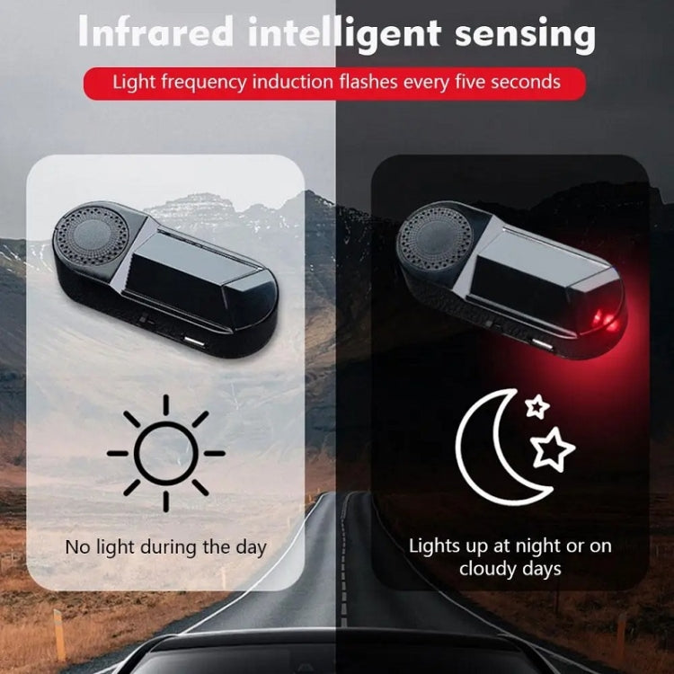 Car Solar Anti-Theft Alarm LED Warning Light With Aromatherapy(Red Light) - Warning Lights by buy2fix | Online Shopping UK | buy2fix