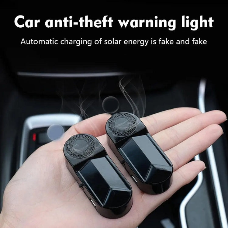 Car Solar Anti-Theft Alarm LED Warning Light With Aromatherapy(Red Light) - Warning Lights by buy2fix | Online Shopping UK | buy2fix