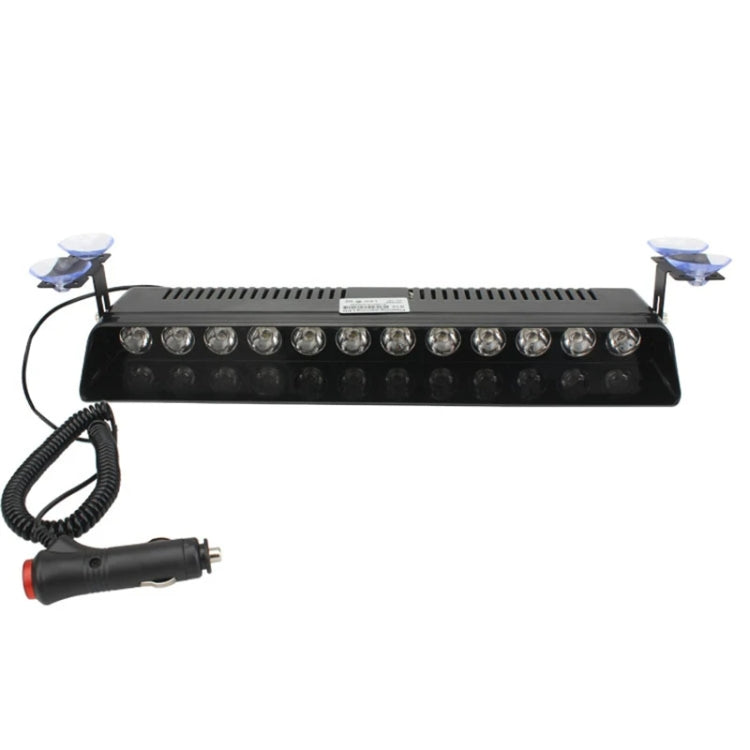 12 LED Car Front Suction Cup High Brightness Strobe Light(Red White Blue) - Warning Lights by buy2fix | Online Shopping UK | buy2fix