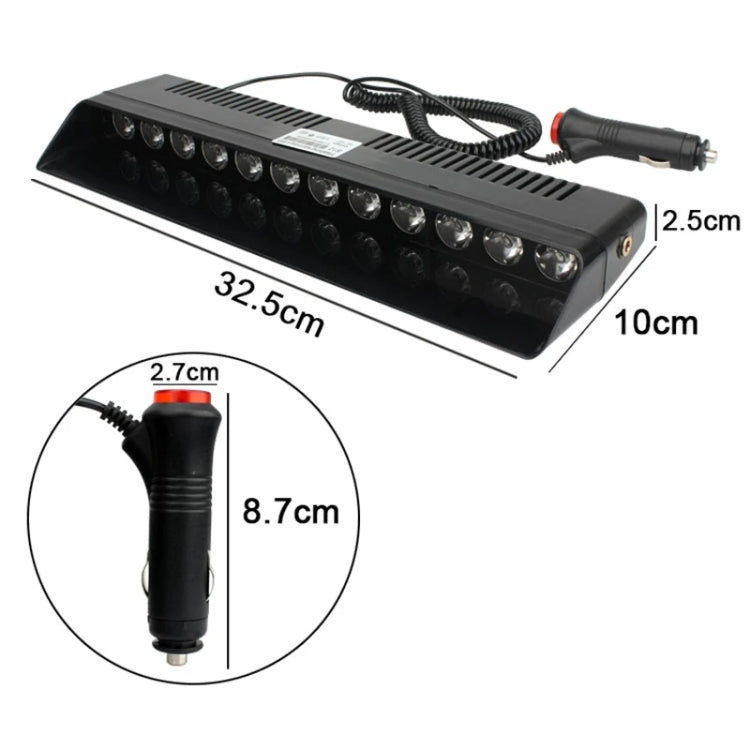 12 LED Car Front Suction Cup High Brightness Strobe Light(Red White Blue) - Warning Lights by buy2fix | Online Shopping UK | buy2fix