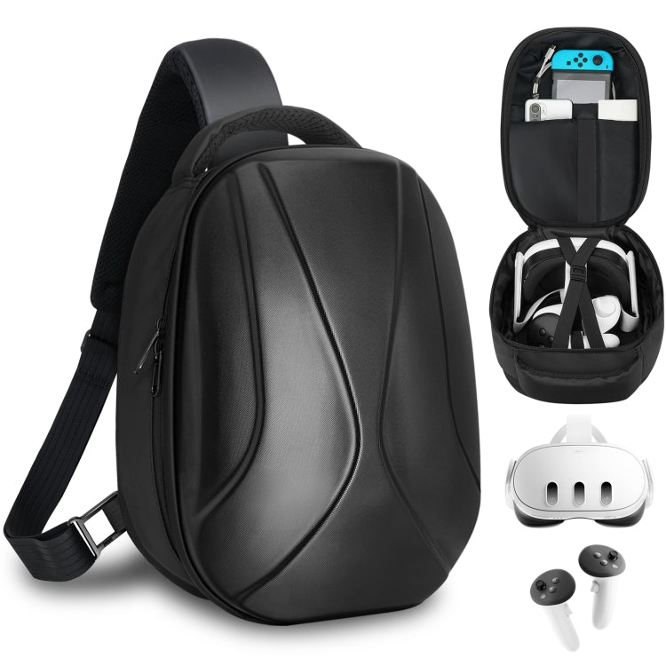 For Meta Quest 3 Hard Suitcase Expandable Capacity Shoulder Backpack - VR Accessories by buy2fix | Online Shopping UK | buy2fix