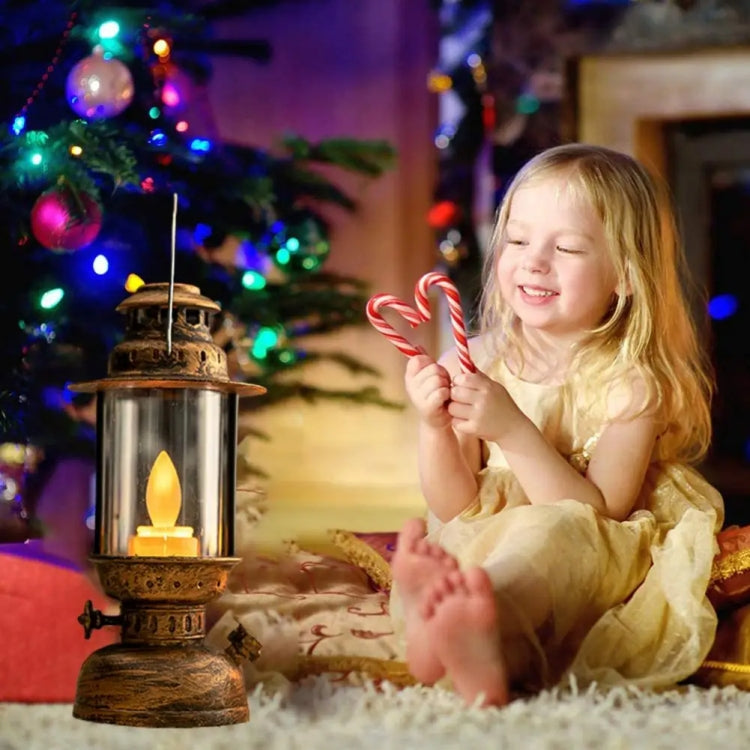 Retro LED Electronic Portable Lights Christmas Decoration Night Lights, Style: Copper Line (Black) - Holiday Lights by buy2fix | Online Shopping UK | buy2fix