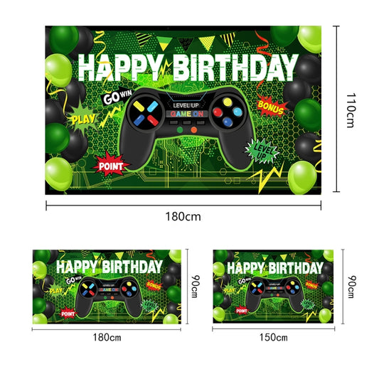 180x110cm Game Console Theme Birthday Background Birthday Party Decoration Banner(2023SRB51) by buy2fix