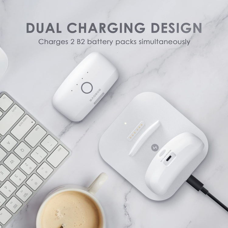 BOBOVR Twin Charger Station Magnetic Charging Dock for Quest 3 Head Strap B2 Battery Pack - VR Accessories by BOBOVR | Online Shopping UK | buy2fix