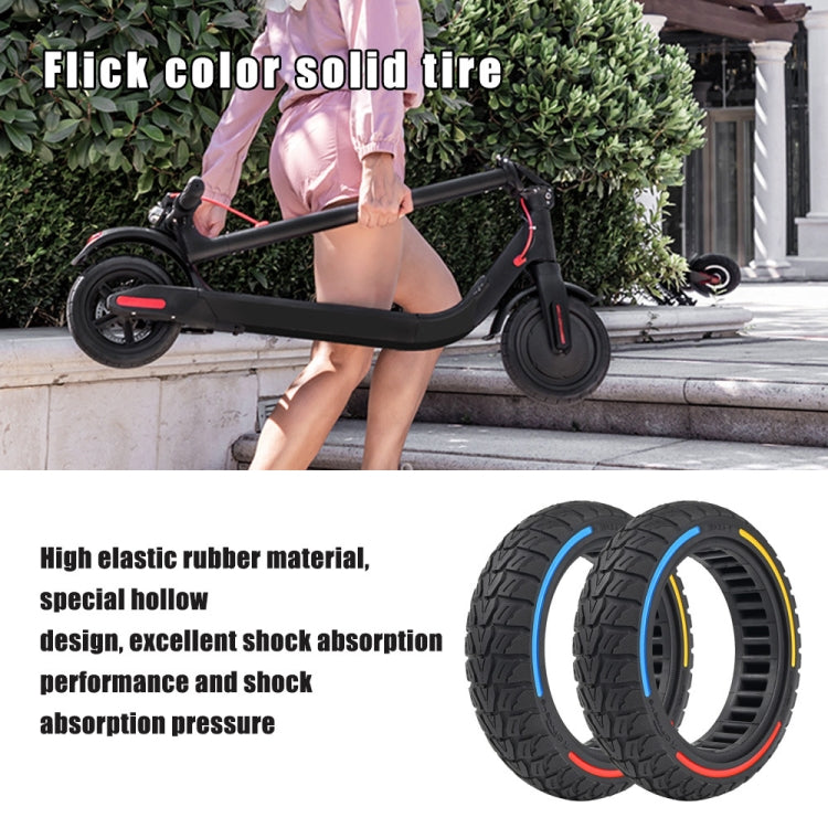 10 x 2.5-7 Inch Colorful Flick Off-Road Honeycomb Tires For Xiaomi Scooter 4 / 4 Pro(Tricolor) by buy2fix