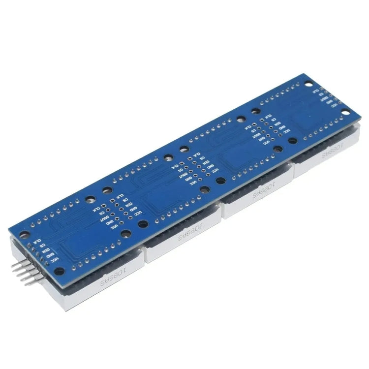 MAX7219 Point Battage Module LH Control Single-Chip Module 4 In 1 Display With 5P Cable, Specification: Blue Light - LCD & LED Display Module by buy2fix | Online Shopping UK | buy2fix