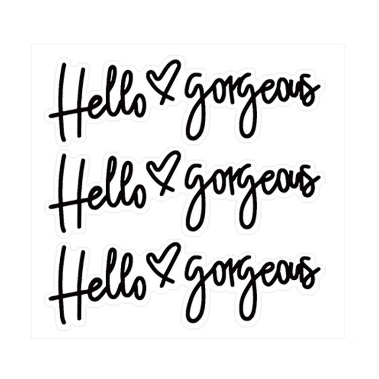 3sheets /Set Hello gorgeous Car Stickers Inverted Rear Mirror Glass Sticker - Decorative Sticker by buy2fix | Online Shopping UK | buy2fix