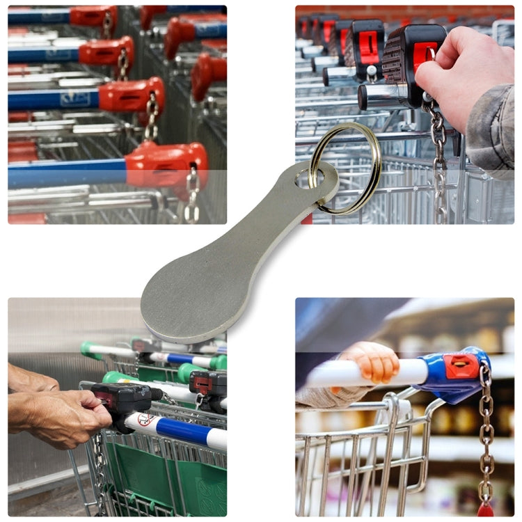 Metal Key Ring Shopping Trolley Tokens Removable Shopping Trolley Keys, Color: Black by buy2fix
