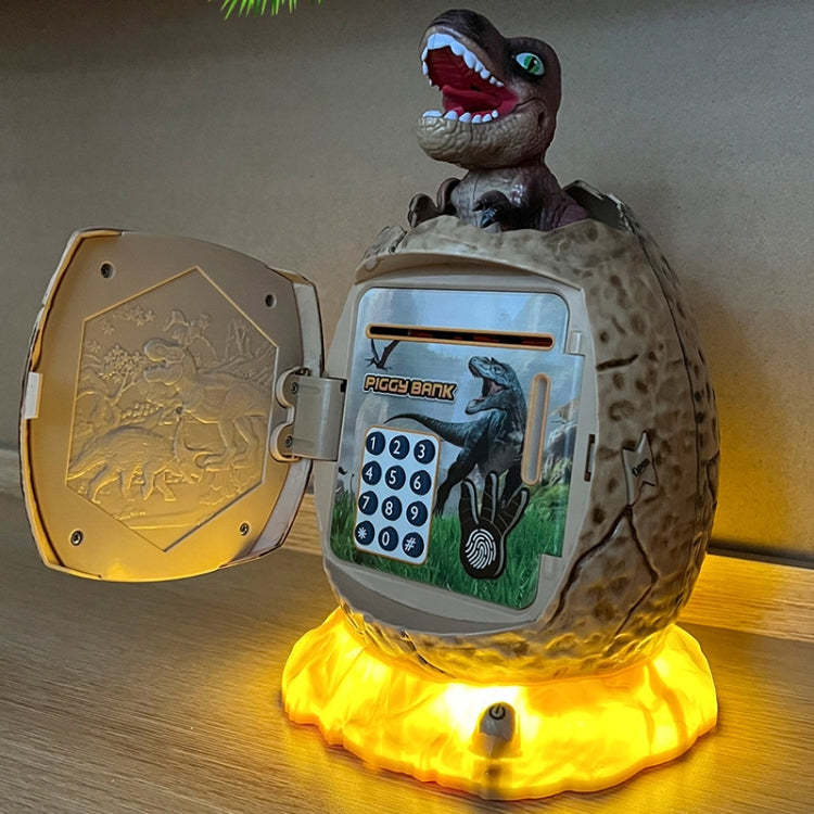16.6 x 15.8 x 26cm Fingerprint Dinosaur Egg Password Money Bank Kids Toys Gifts Tyrannosaurus Rex Savings Jar(Beige) - Piggy Banks by buy2fix | Online Shopping UK | buy2fix