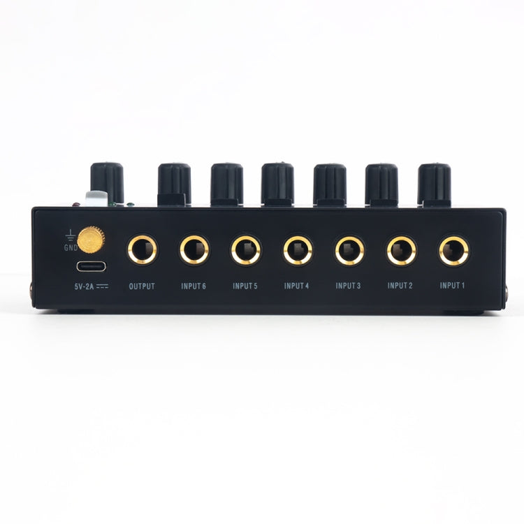 Ultra-Compact Low-Noise 6 Channel Stereo Audio Mixer, US Plug(MIX600) - Live Sound Effects Processors by buy2fix | Online Shopping UK | buy2fix