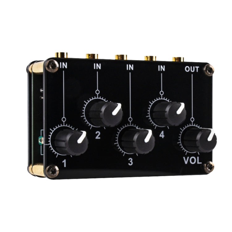 Portable 4-Way Stereo Line Passive Mixer Console(TX400) - Live Sound Effects Processors by buy2fix | Online Shopping UK | buy2fix
