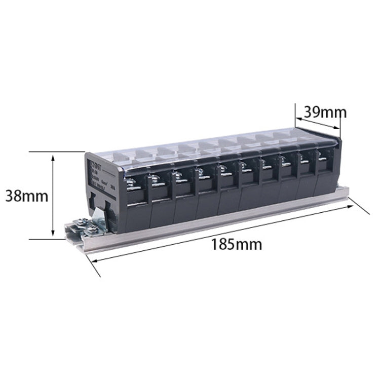 CHINT TD-3010 Terminal Block Rail Type Wiring Block Paralleling Wires Wire Connector - Booster Cable & Clip by CHNT | Online Shopping UK | buy2fix