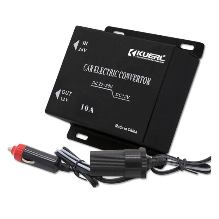 Car Audio Subwoofer Modification Cigarette Lighter Plug Power Converter Buck, Model: 24V-12V 10A - Step-down Transformer by buy2fix | Online Shopping UK | buy2fix
