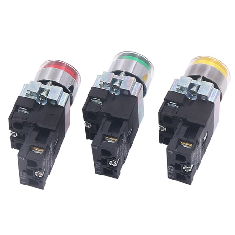 CHINT NP2-BW3361/24V 1 NO Pushbutton Switches With LED Light Silver Alloy Contact Push Button (Green) - Car Switches by buy2fix | Online Shopping UK | buy2fix