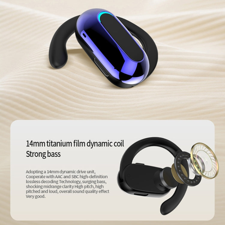 M-F9 Rotatable Ear-mounted ENC Call Noise Reduction Bluetooth Stereo Sports Earphones(Black Blue) - Bluetooth Earphone by buy2fix | Online Shopping UK | buy2fix