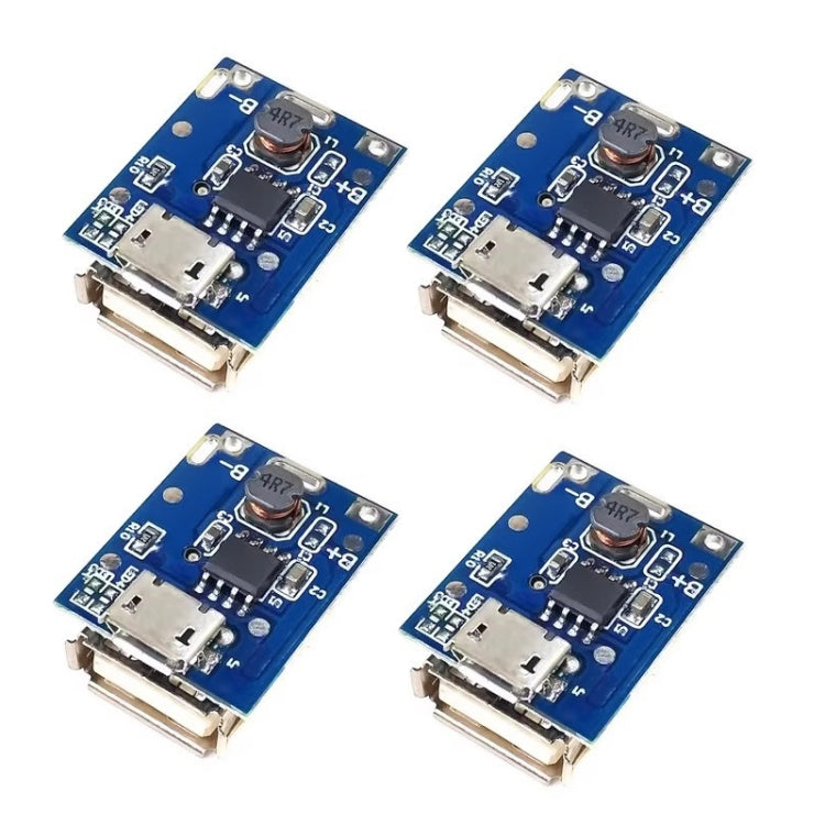 4pcs 5V Boost Converter Step-Up Power Module Lithium Battery Charging Protection Board LED Display For DIY Charger 134N3P, Interface: Micro USB - Sensor Module by buy2fix | Online Shopping UK | buy2fix