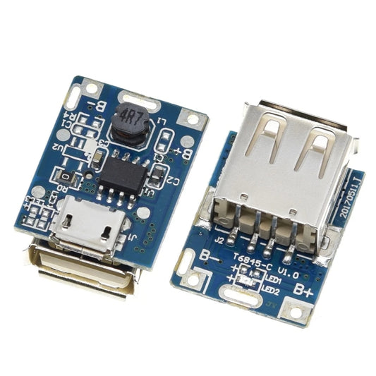 4pcs 5V Boost Converter Step-Up Power Module Lithium Battery Charging Protection Board LED Display For DIY Charger 134N3P, Interface: Micro USB by buy2fix