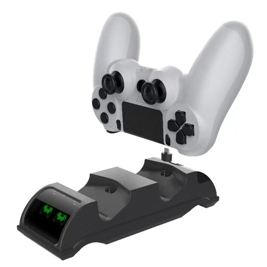 For PS4 Slim / Pro Gamepad Docking Charger Controller Dual Charger With Display Lights(White) by buy2fix