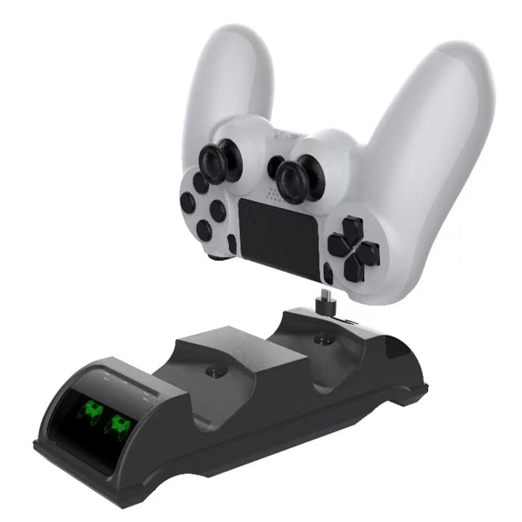 For PS4 Slim / Pro Gamepad Docking Charger Controller Dual Charger With Display Lights(Black) - Charger & Power by buy2fix | Online Shopping UK | buy2fix