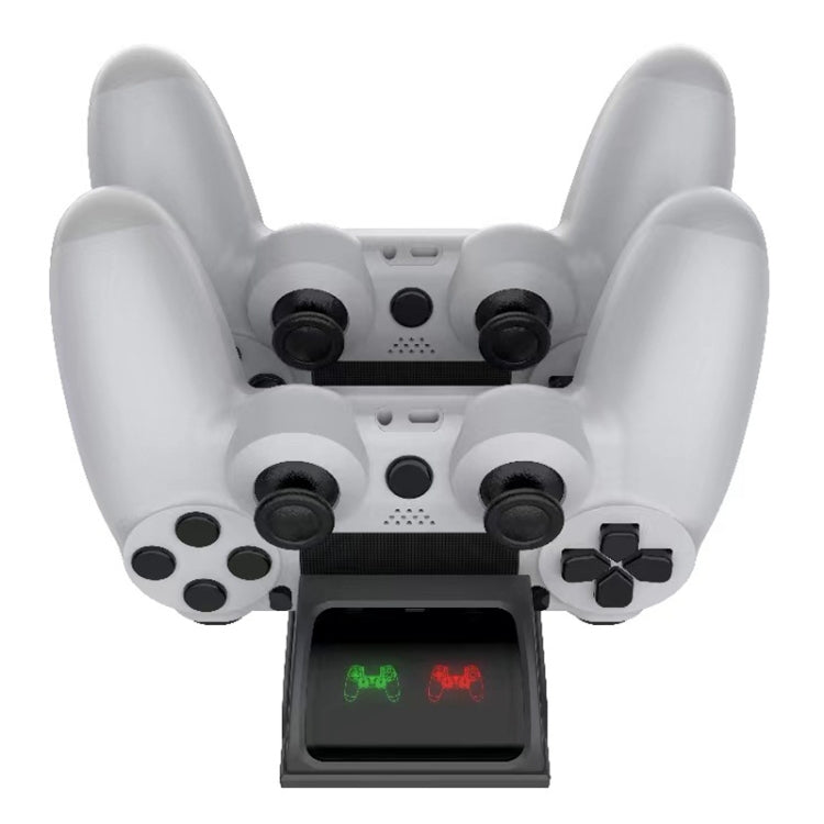 For PS4 Slim / Pro Gamepad Docking Charger Controller Dual Charger With Display Lights(Black) - Charger & Power by buy2fix | Online Shopping UK | buy2fix
