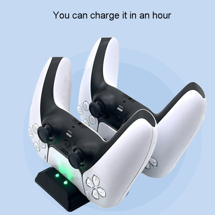 For PS5 Controller Dock Charger Gamepad Dual Port Quick Charger(Black) - Charger & Power by buy2fix | Online Shopping UK | buy2fix