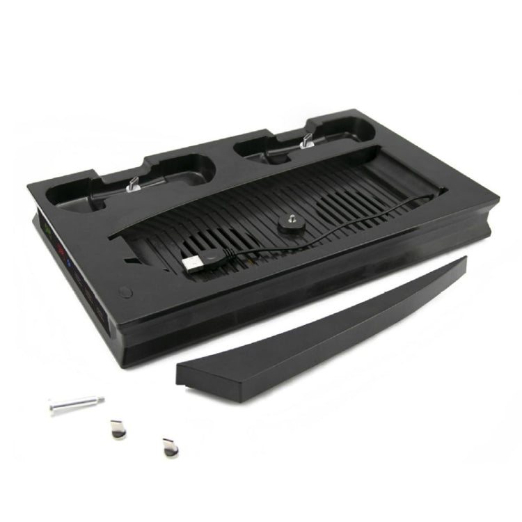 For PS5 Digital / Optical Drive Console Cooling Fan Controller Charging Base With Light Dock Stand(Black) - Charger & Power by buy2fix | Online Shopping UK | buy2fix