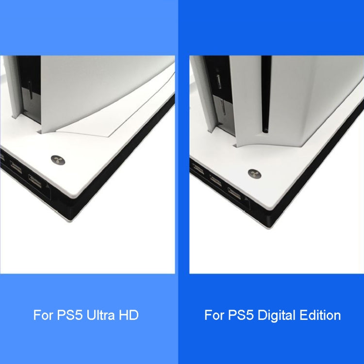 For PS5 Digital / Optical Drive Console Cooling Fan Controller Charging Base With Light Dock Stand(Black) - Charger & Power by buy2fix | Online Shopping UK | buy2fix