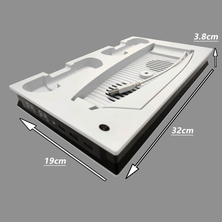 For PS5 Digital / Optical Drive Console Cooling Fan Controller Charging Base With Light Dock Stand(Black) - Charger & Power by buy2fix | Online Shopping UK | buy2fix