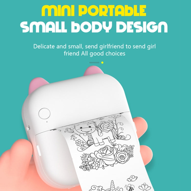 C26 Mini Portable Bluetooth Photo Label Thermal Printer, Spec: Pink+5 Paper+5 Stickers+3 Color Paper - Photo Printers by Huawei | Online Shopping UK | buy2fix