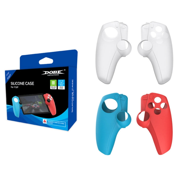 For PS5 PlayStation Portal Game Console DOBE Split Silicone Protective Case(Red and Blue) by DOBE