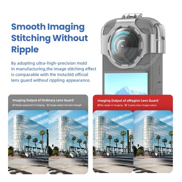 For Insta360 X3 AMagisn Protective Camera Accessories Lens Guard+Case by aMagisn