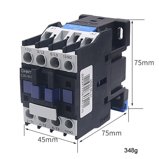 CHNT CJX2-1810 18A 220V Silver Alloy Contacts Multi-Purpose Single-Phase AC Contactor by CHNT